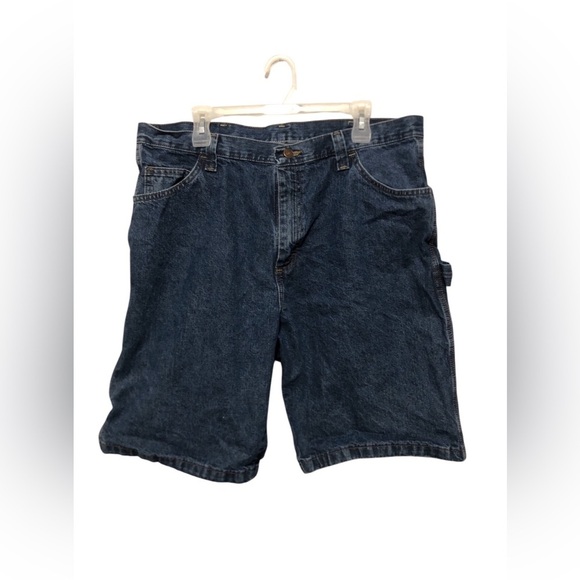 Y2K Wrangler Men’s Denim Carpenter Shorts Waist 38 - Picture 2 of 2